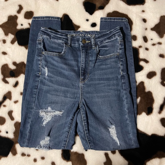 American Eagle Outfitters Denim - American Eagle Ripped Curve Skinny Jeans